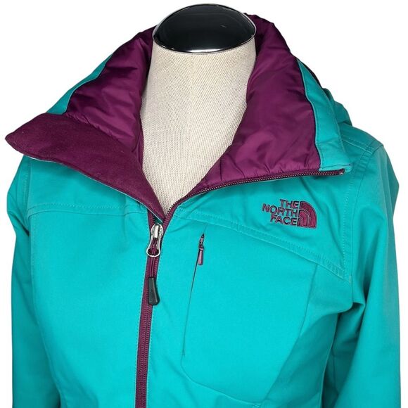 The North Face Apex Elevation Jacket XS * Green Purple Removable Hood Coat TNF - Picture 8 of 13